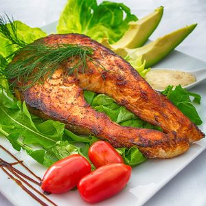 Salmón a la Parrilla con Miel y Mostaza Dijon